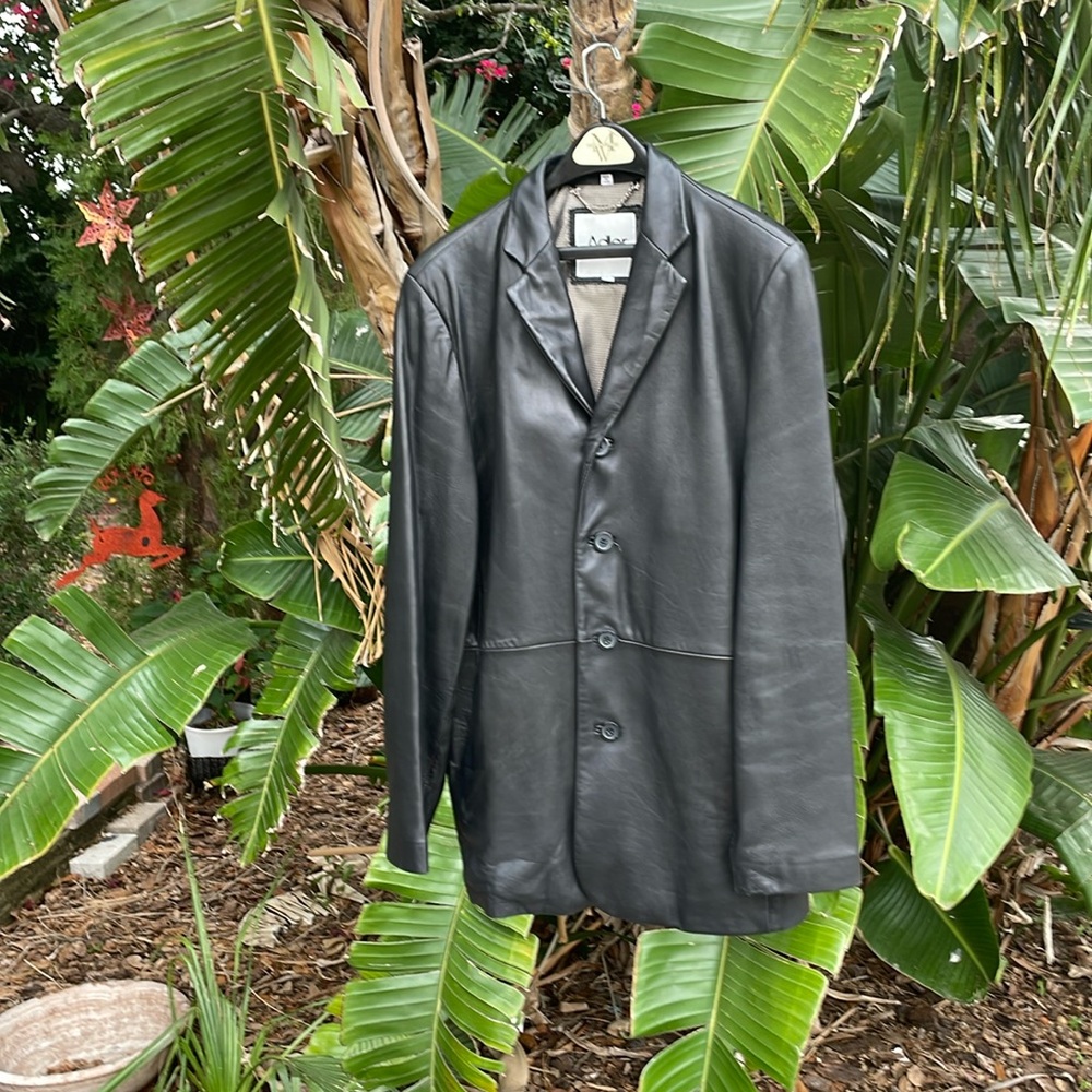 Adler, soft lamb, leather, long line or three-quarter jacket